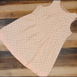 Pink fit and flare with pockets